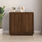 vidaXL - Dressoir - 80x34x75 - cm - bewerkt - hout - bruin - eikenkleur