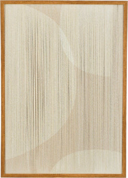 Mica Decorations Muurdecoratie - Cirkel - L50 x B70 x H3 cm - Beige