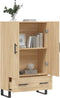 vidaXL - Hoge - kast - 69,5x31x115 - cm - bewerkt - hout - sonoma - eikenkleurig