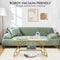 Costway Coast - Salontafel - Imitatiemarmer - Gouden Frame - 100x50x45cm