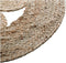 Jute Vloerkleed rond 80cm | Klein Rond Vloerkleed Met Patroon | Klein Vloerkleed