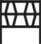 vidaXL - Hoofdbord - 106x4x100 - cm - massief - grenenhout - zwart