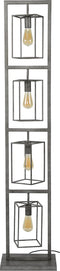 4L Cubic towerStaande lamp - excl led lampen - E27 - Grijs