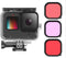 Garpex® GoPro HERO9 - Waterdichte Camera Case - Waterdicht tot 45m met 3 Kleuren Lens Filter