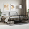 vidaXL - Bedframe - met - hoofd- - en - voeteneinde - metaal - zwart - 200x200 - cm