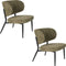 Housecraft Living Sanne Loungestoelen/ Fauteuil Groen Grijs - Set van 2