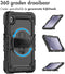 Accezz Rugged Backcover - Tablet Hoes met Schouderstrap - Ingebouwde Screenprotector - Zwart