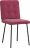 vidaXL - Eetkamerstoelen - 2 - st - fluweel - wijnrood