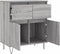 vidaXL - Dressoir - 60x35x70 - cm - bewerkt - hout - grijs - sonoma - eikenkleurig