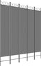 vidaXL - Kamerscherm - met - 5 - panelen - 300x200 - cm - stof - antracietkleurig