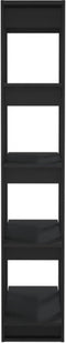vidaXL - Boekenkast/kamerscherm - 80x30x160 - cm - bewerkt - hout - zwart