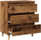vidaXL - Dressoir - 60x35x70 - cm - bewerkt - hout - oud - houtkleurig