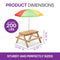 Plum Surfside zand water picknicktafel met parasol
