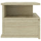 vidaXL - Nachtkastje - zwevend - 40x31x27cm - bewerkt - hout - sonoma - eikenkleurig