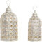 Kooi DKD Home Decor 27,5 x 27,5 x 52 cm Verouderde afwerking Gouden Metaal Wit Tuin