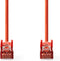 Nedis CAT6-kabel - RJ45 Male - RJ45 Male - S/FTP - 7.50 m - Rond - LSZH - Rood - Polybag
