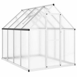 vidaXL - Tuinkas - met - basisframe - 224x169x195 - cm - aluminium - zilverkleurig