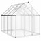 vidaXL - Tuinkas - met - basisframe - 224x169x195 - cm - aluminium - zilverkleurig