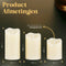 Aurae Led Kaarsen - Led-Kaarsen met Bewegende Vlam en Afstandsbediening - 3 stuks - Echte Wax - Ivoor (3 stuks)