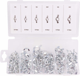 Benson Vleugelmoerenset - 100-delig - Diverse maten en soorten - Inclusief opbergbox