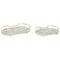 Set van trays Home ESPRIT Wit Gouden Modern 31 x 17 x 5 cm (2 Stuks)