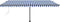 vidaXL - Luifel - automatisch - met - LED - en - windsensor - 500x300 - cm - blauw - wit