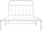 vidaXL - Bedframe - met - hoofdbord - metaal - wit - 100x200 - cm