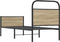 vidaXL - Bedframe - zonder - matras - bewerkt - hout - sonoma - eikenkleur - 80x200 - cm