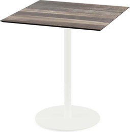 Urban Terrastafel Wit Frame + Tropical Wood HPL 70x70 cm - Essentials 130021277