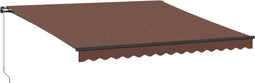 vidaXL - Luifel - handmatig - uittrekbaar - 400x300 - cm - bruin