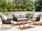 Loungeset met tafel 4-zitter MERANO Acaciahout Grijs