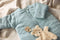Jollein Slaapzak Winter - Afritsbare Mouw 90cm - Twinkling Sea Green