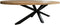 HSM Collection Eettafel Ovaal Portland 260cm Naturel/Zwart Mangohout/Metaal