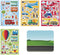 Totum Raamstickers - Verplaatsbare stickers verkeer en voertuigen - 45 stuks (4 vellen) (1 speelachtergrond)