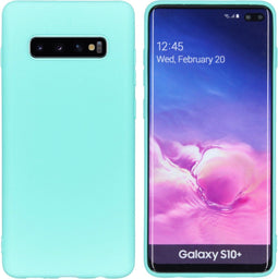iMoshion Hoesje Geschikt voor Samsung Galaxy S10 Plus Hoesje Siliconen - iMoshion Color Backcover - Mintgroen