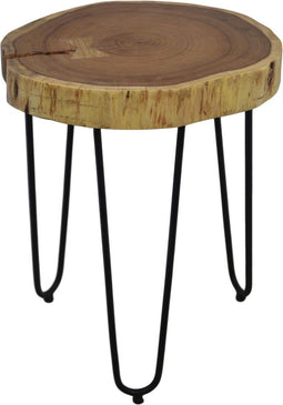 Bijzettafel Live Edge - medium - acacia/ijzer