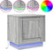 vidaXL - Nachttafel - met - LED-verlichting - Grijs - Sonoma - 44x34,5x45 - cm