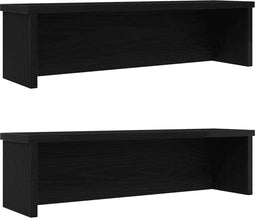 vidaXL - Keukenrekken - stapelbaar - 2 - st - 50x15x16 - cm - zwart