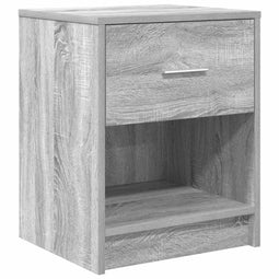 vidaXL - Nachtkastje - met - lade - 40x34x50 - cm - grijs - sonoma - eikenkleurig