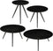 Mica Decorations Jailey - Bijzettafel - Hout - 70x70x29 cm - Zwart (set van 4)