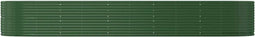 vidaXL - Plantenbak - 447x140x68 - cm - gepoedercoat - staal - groen