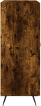 vidaXL - Dressoir - 69,5x34x90 - cm - bewerkt - hout - gerookt - eikenkleurig