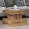 vidaXL - Salontafel - met - LED-verlichting - 50x50x40cm - artisanaal - eikenkleur