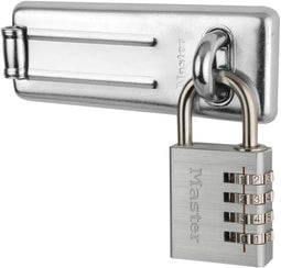 MasterLock 7640704EURD - Overvalslot - 4 cijferig hangslot - Zilver