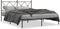 vidaXL - Bedframe - met - hoofdbord - metaal - zwart - 160x200 - cm