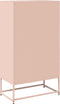 vidaXL - Hoge - kast - 68x39x123 - cm - staal - roze
