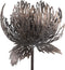 PTMD Index Grey Iron Floor Lamp Upgrowing Leaves Round