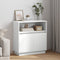 vidaXL - Sideboard - met - LED - Wit - 71x34,5x75 - cm - Geengineerd - Hout