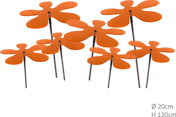 7 Stuks! Zonnevanger Lotta Oranje 120 cm