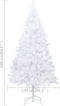 vidaXL - Kunstkerstboom - met - verlichting - en - kerstballen - 240 - cm - wit